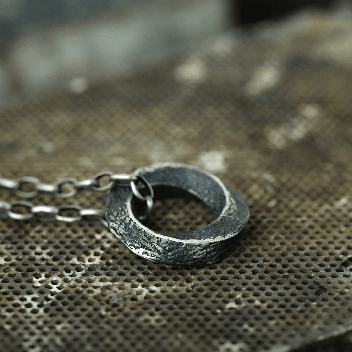 Handcrafted 999 Silver Mobius Strip Necklace