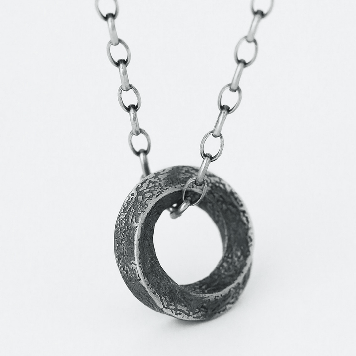 Handcrafted 999 Silver Mobius Strip Necklace