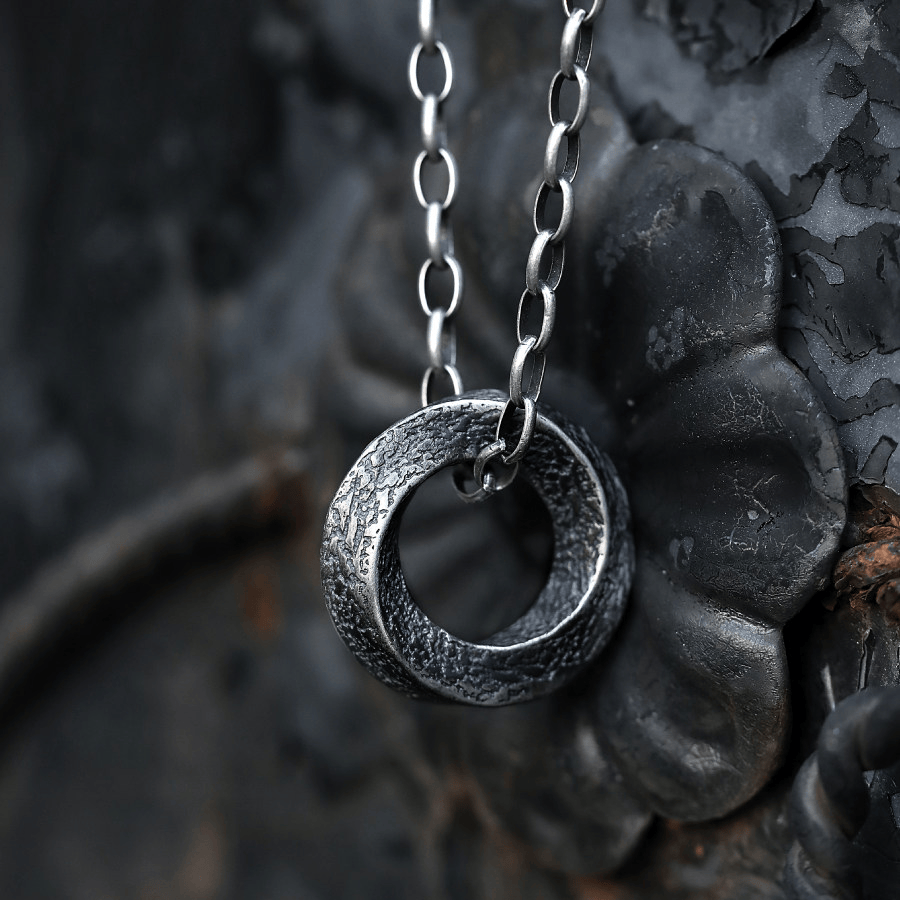 Handcrafted 999 Silver Mobius Strip Necklace