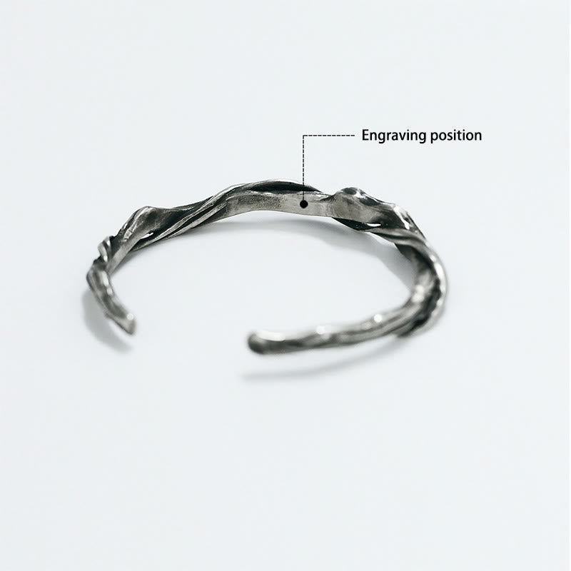 Handcrafted 999 Silver Twisted Branch Bracelet