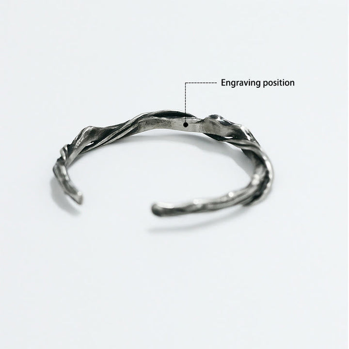 Handcrafted 999 Silver Twisted Branch Bracelet