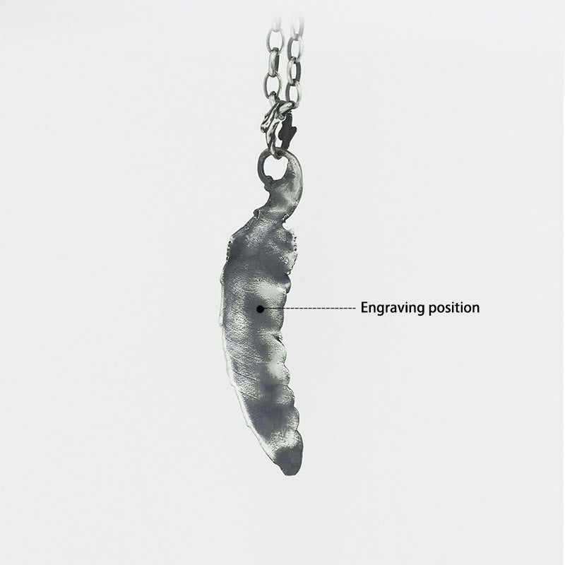 Handcrafted 999 Silver Feather Necklace