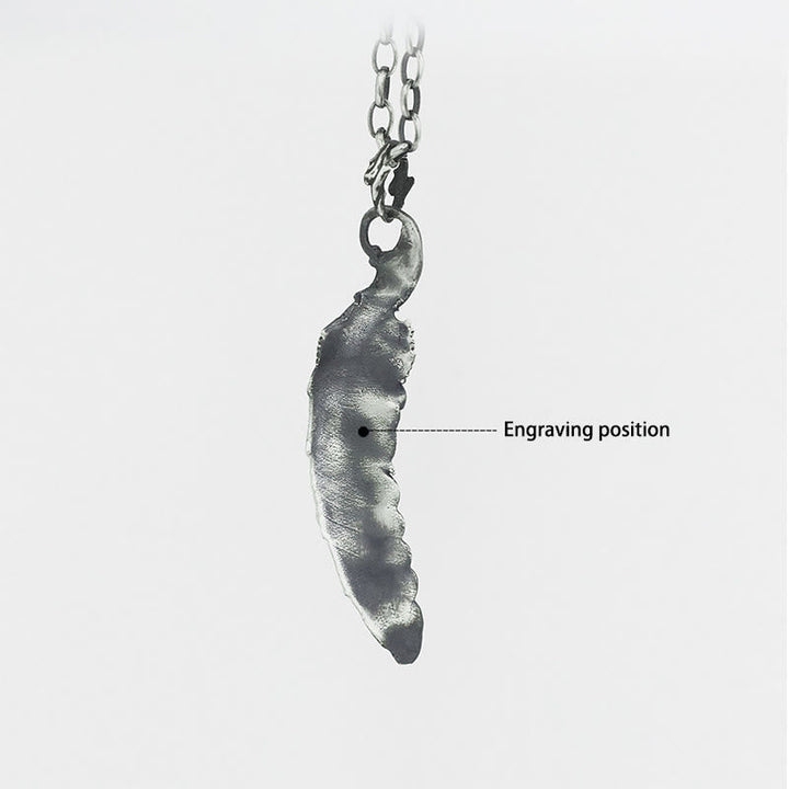 Handcrafted 999 Silver Feather Necklace