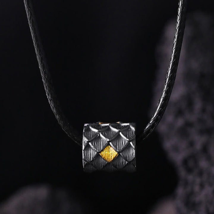 Handcrafted 999 Silver Dragon Scale Barrel Bead Necklace