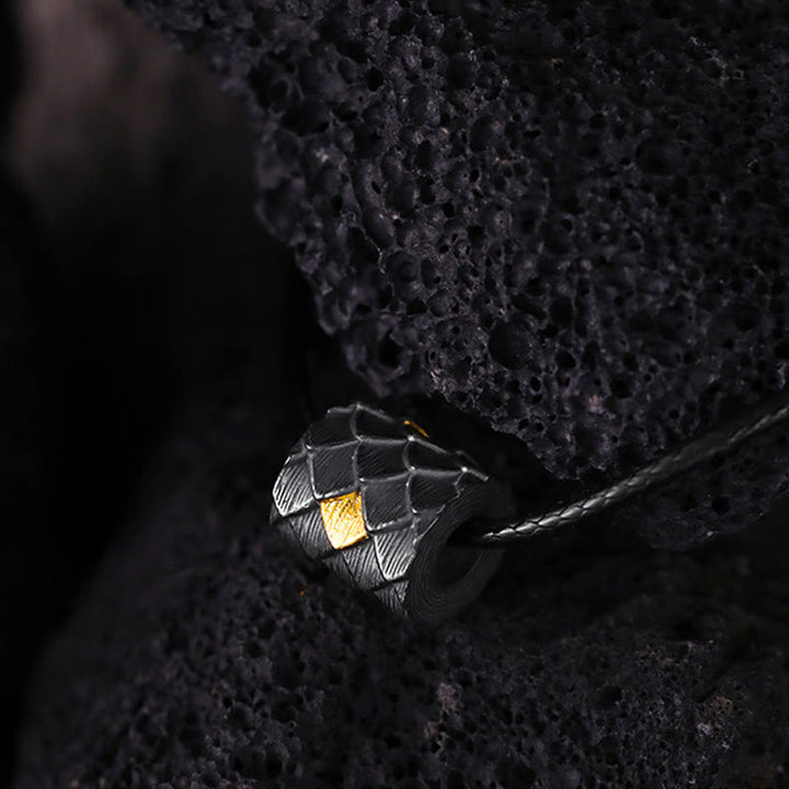 Handcrafted 999 Silver Dragon Scale Barrel Bead Necklace