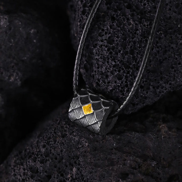 Handcrafted 999 Silver Dragon Scale Barrel Bead Necklace
