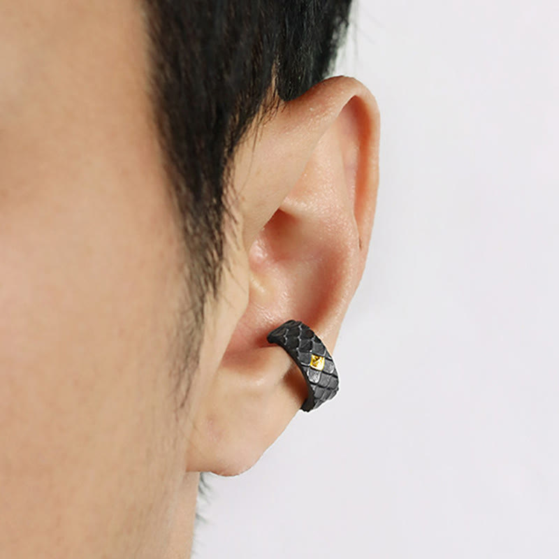 Handcrafted 999 Silver Norse Wyrm Reverse Scale Earrings