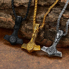 Viking Thor's Hammer Mjolnir Necklace Pendant For Men 7