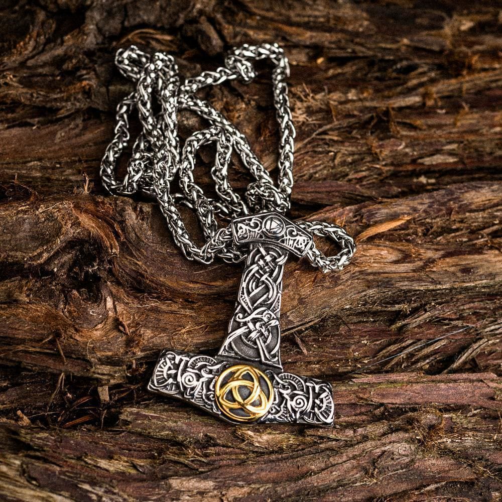 Stainless Steel Mjolnir Viking Necklace