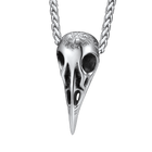 Raven Skull Necklace With Viking Compass for Men 1
