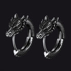 Punk Small Dragon Hoop Earrings for Men Women 1