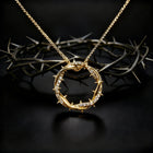 Christian Jesus Crown of Thorns Circle Pendant Necklace for Men 3