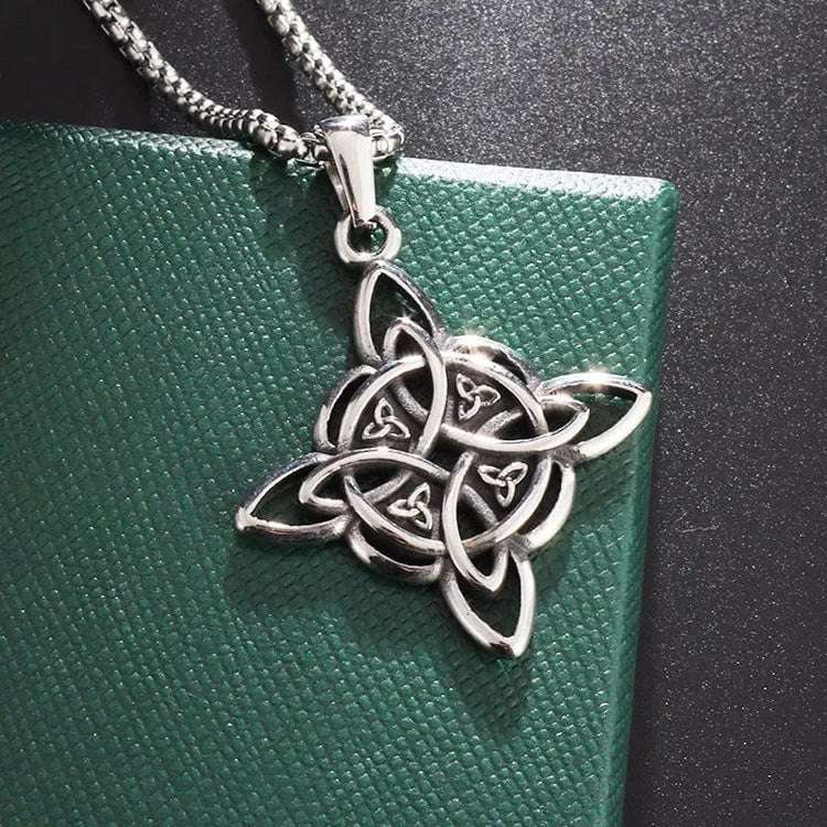 Classic Celtic Trinity Knot Interconnect Necklace