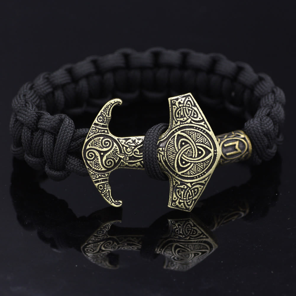 Odin Rune Bead Thor Hammer Mjolnir Bracelet