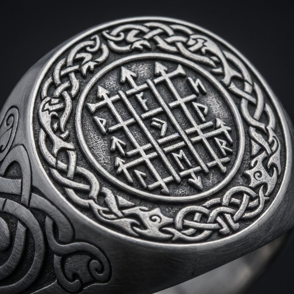Web of Wyrd Signet Ring — detail