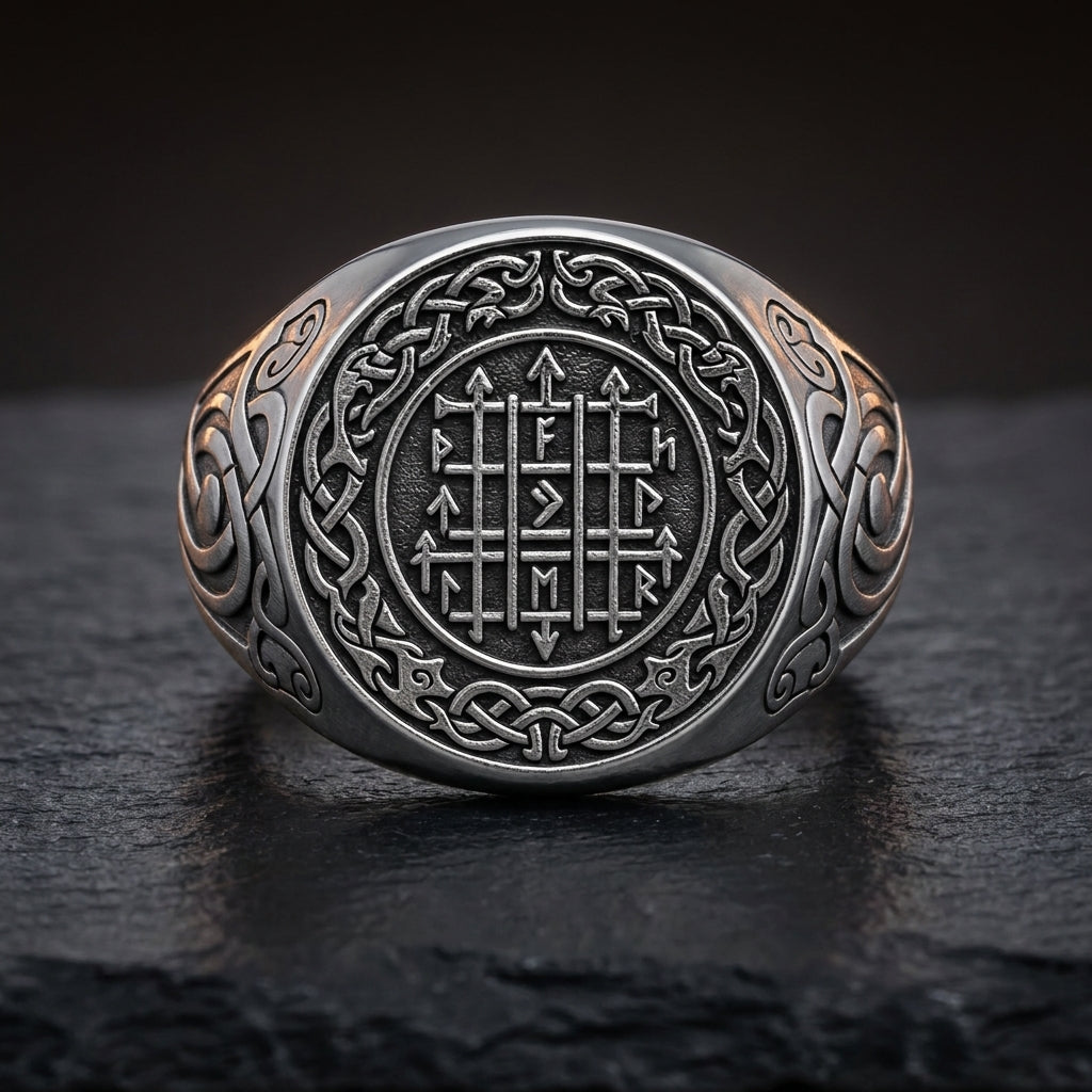 Web of Wyrd Signet Ring — feature