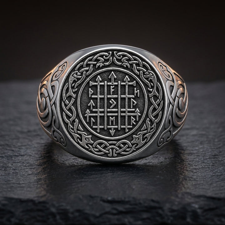 Web of Wyrd Signet Ring — feature