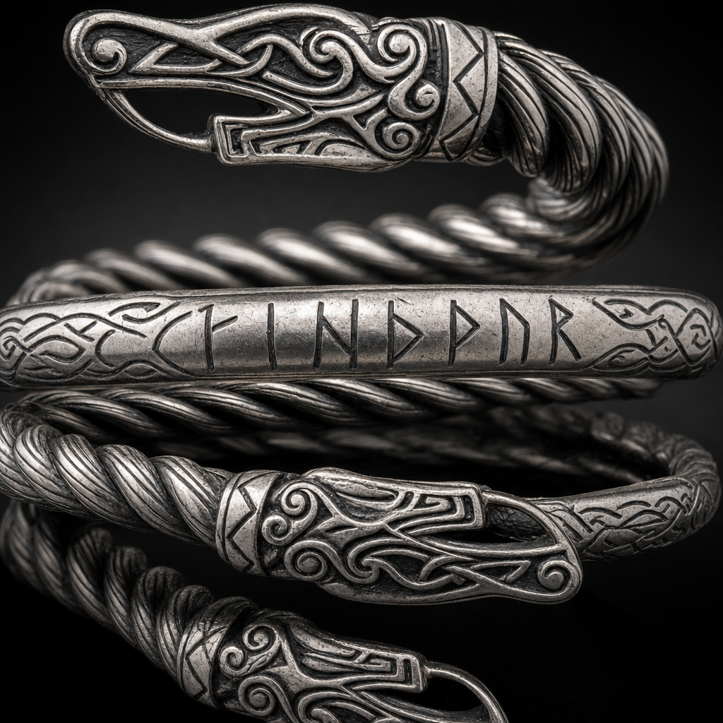 Draupnir Coil Arm Ring Cuff (Ring of Odin) — detail