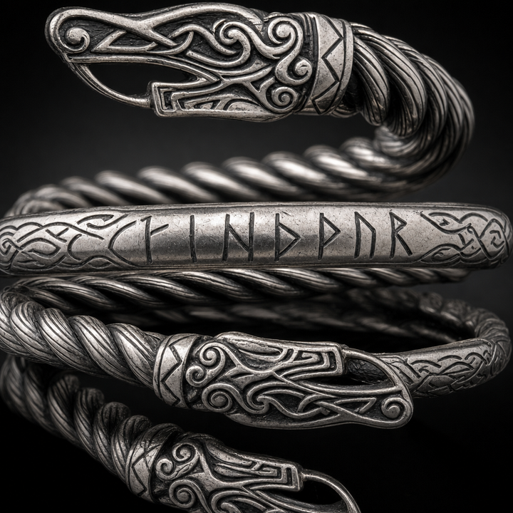 Draupnir Coil Arm Ring Cuff (Ring of Odin) — detail