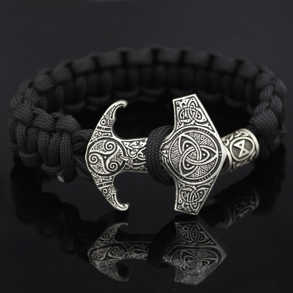 Odin Rune Bead Thor Hammer Mjolnir Bracelet