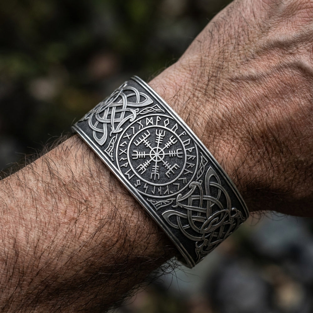 Helm of Awe Cuff Bangle Bracelet — worn