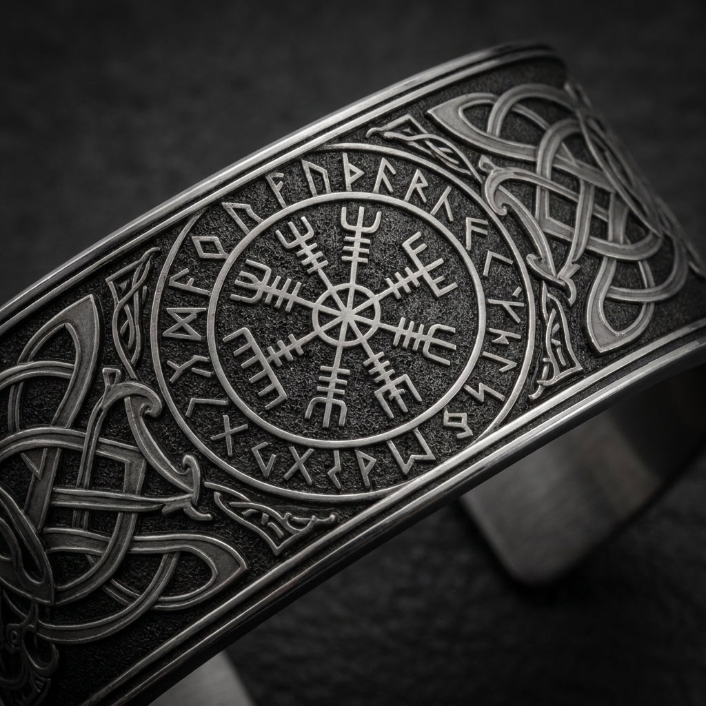 Helm of Awe Cuff Bangle Bracelet — detail