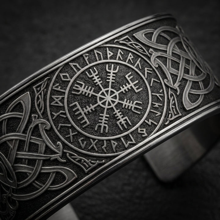 Helm of Awe Cuff Bangle Bracelet — detail
