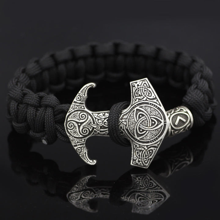 Odin Rune Bead Thor Hammer Mjolnir Bracelet