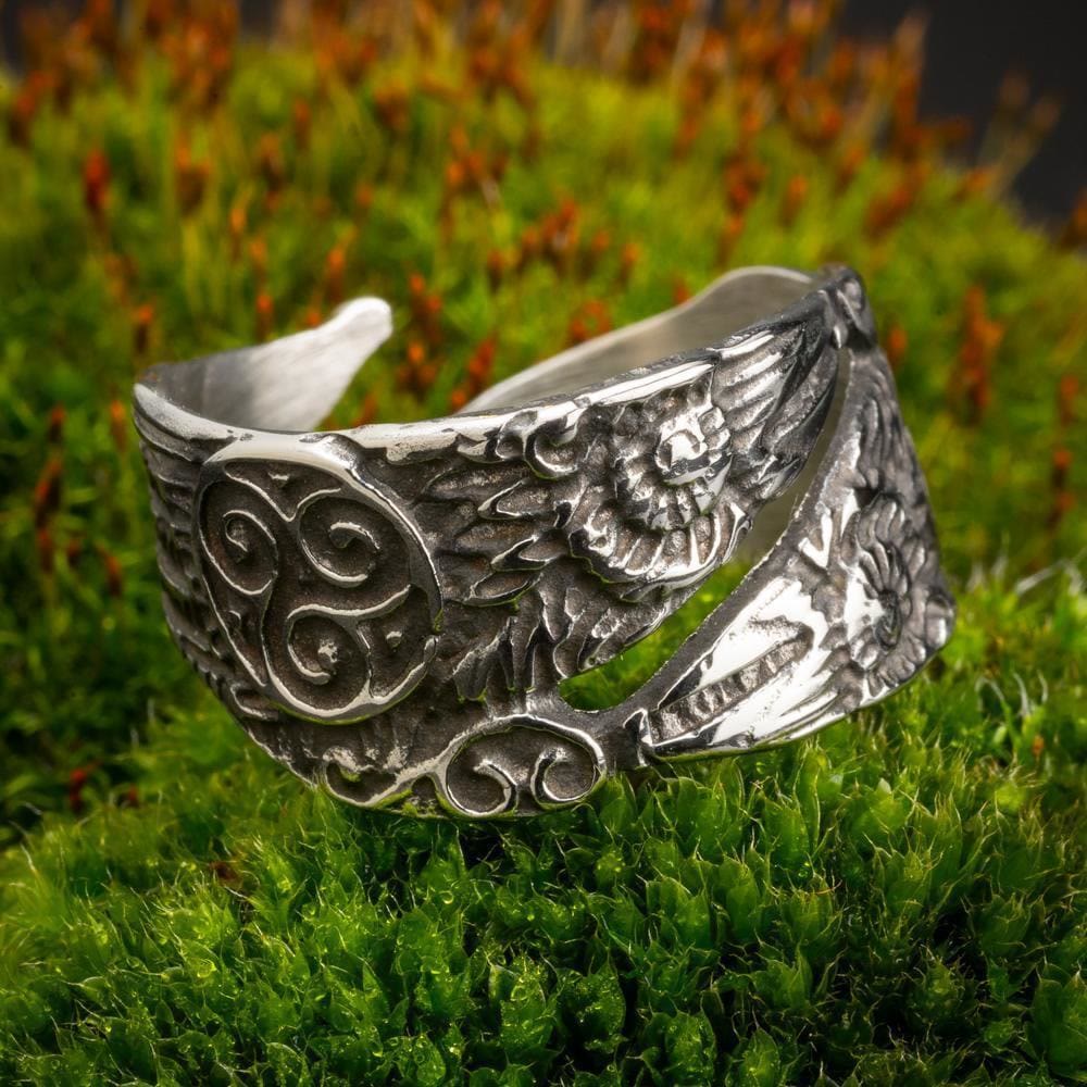 Vintage Nordic Raven Adjustable Ring