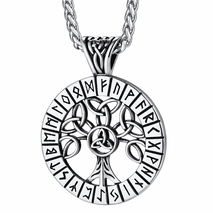 Norse Viking Rune Tree Of Life Necklace Amulet For Men