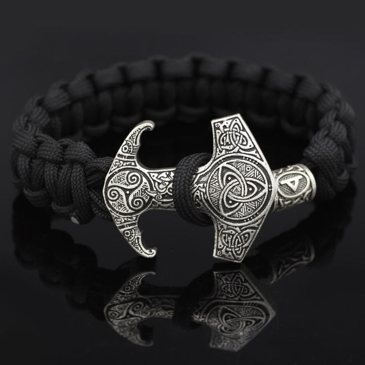Odin Rune Bead Thor Hammer Mjolnir Bracelet