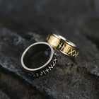 Viking Runes Fidget Anxiety Stainless Steel Ring for Men Couple 5