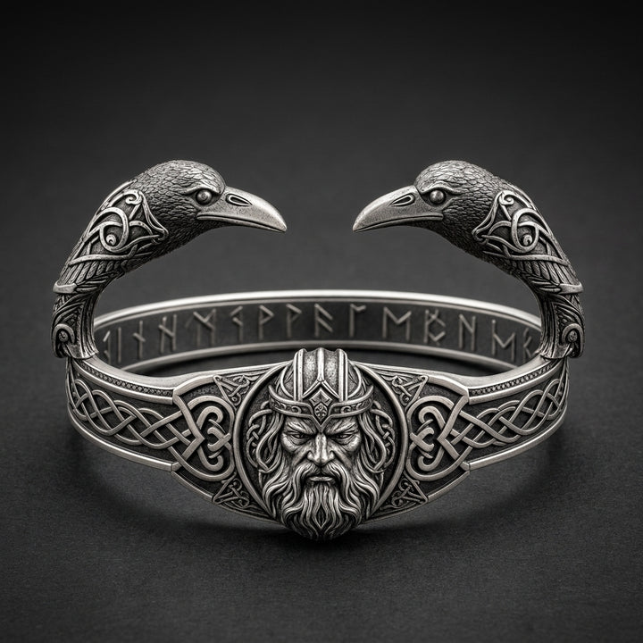 Odin Allfather Cuff Bangle — detail