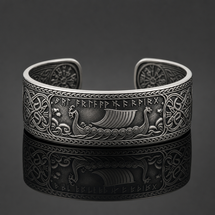 Viking Longship Drakkar Bangle Bracelet