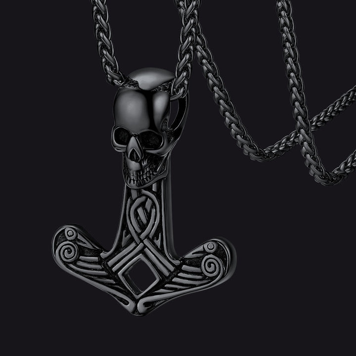 Flash Sale Viking Skull Spear Pendant Necklace for Men