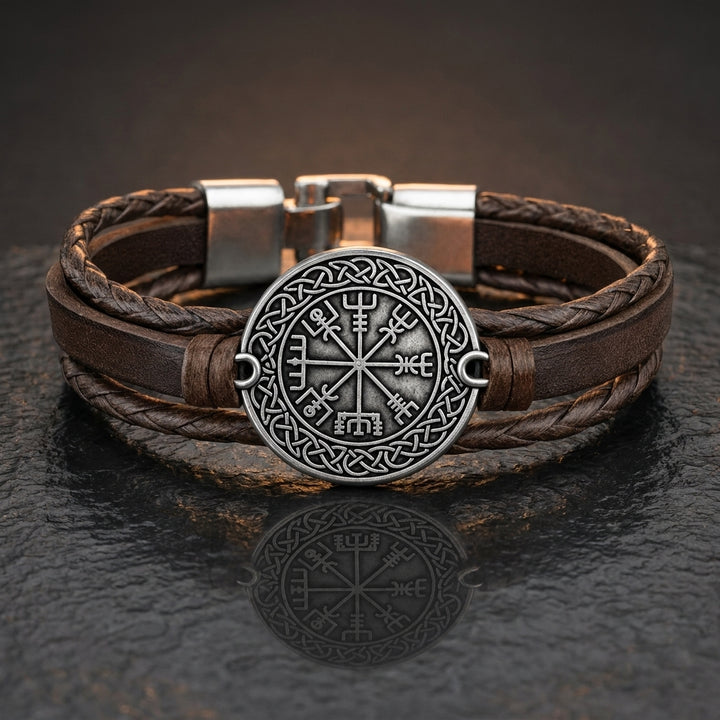 Web of Wyrd Leather Wrap Bracelet — feature