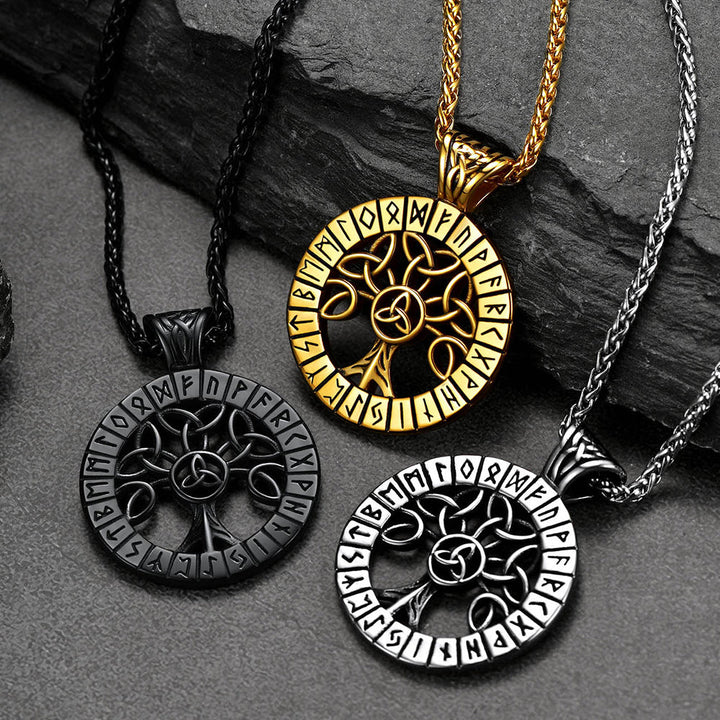 Norse Viking Rune Tree Of Life Necklace Amulet For Men