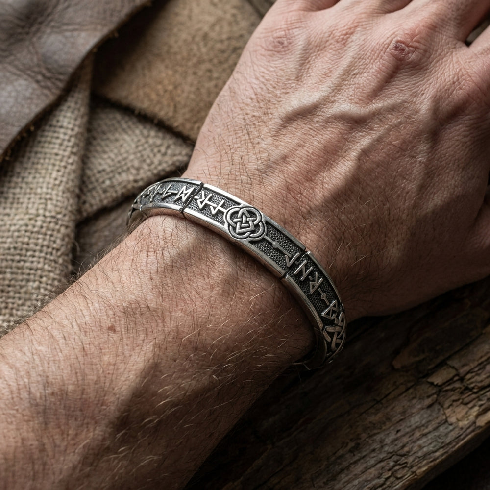 Viking Boar Gullinbursti Cuff Bracelet — worn