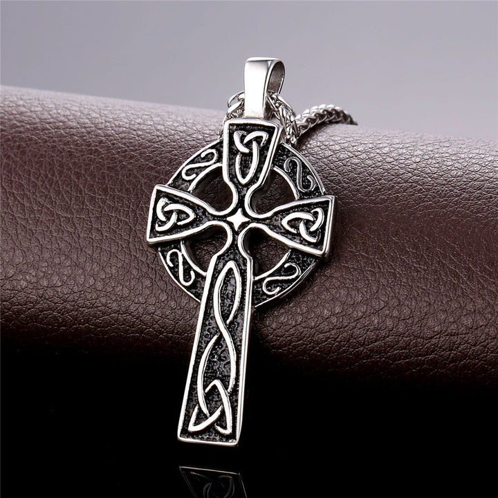 Large Celtic Cross Necklace Pendant For Men Women