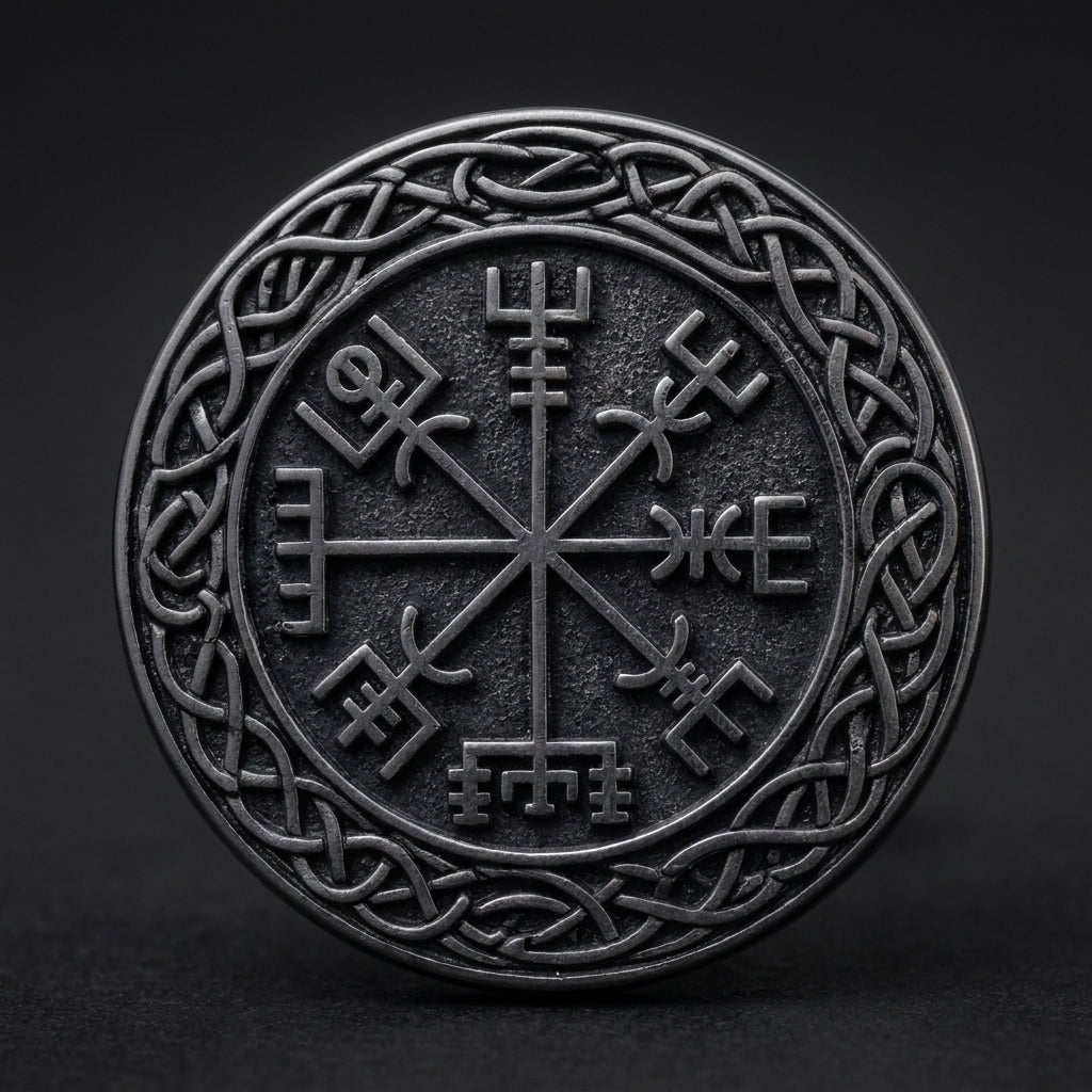 Helm of Awe Aegishjalmur Stud Earrings — detail
