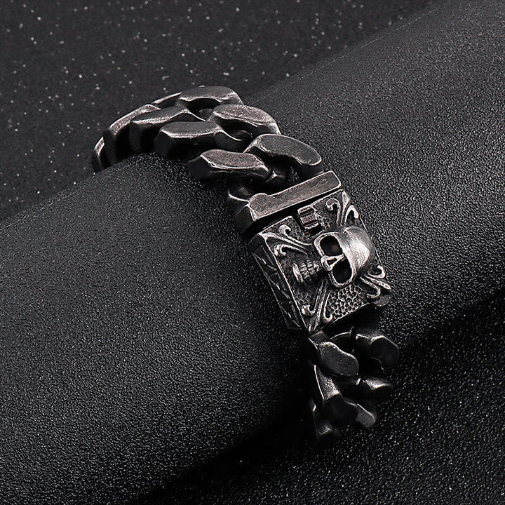 Skull Clasp Cuban Bracelet