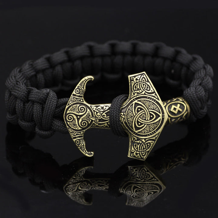 Odin Rune Bead Thor Hammer Mjolnir Bracelet