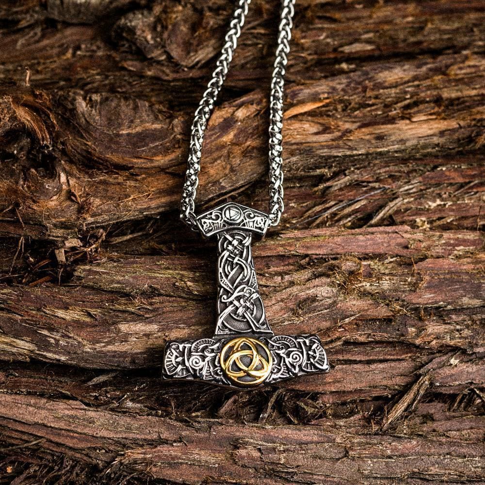 Stainless Steel Mjolnir Viking Necklace