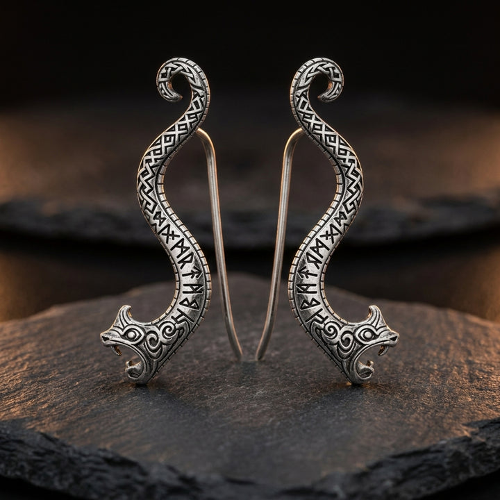 Jörmungandr Serpent Ear Climber Earrings — feature