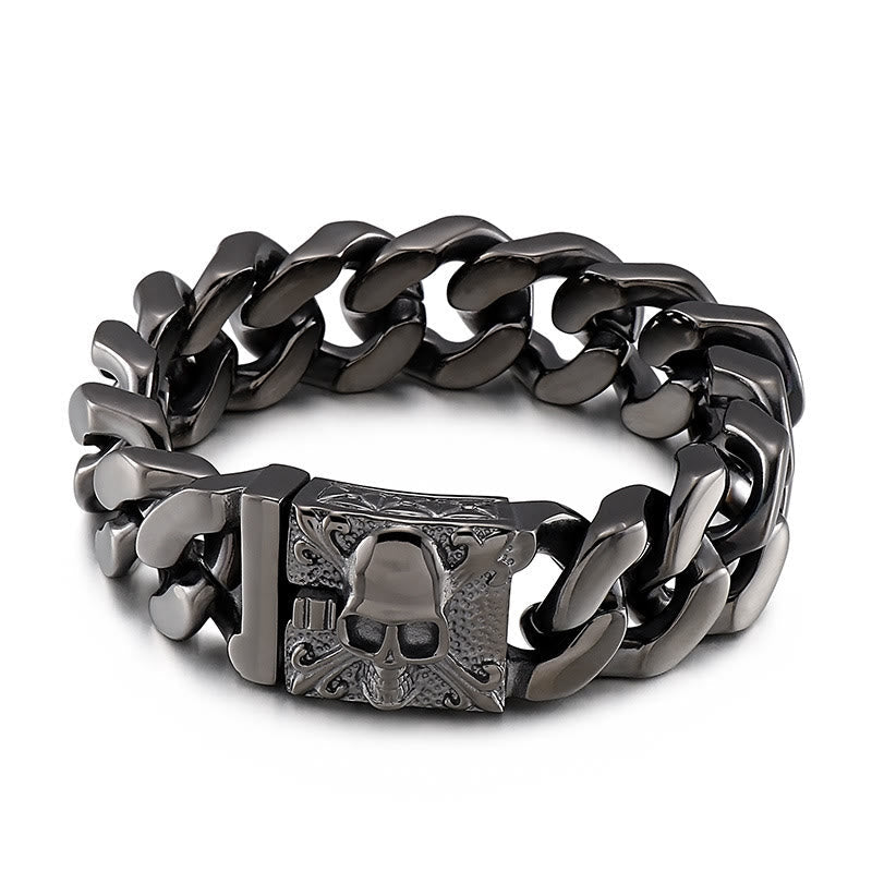 Skull Clasp Cuban Bracelet