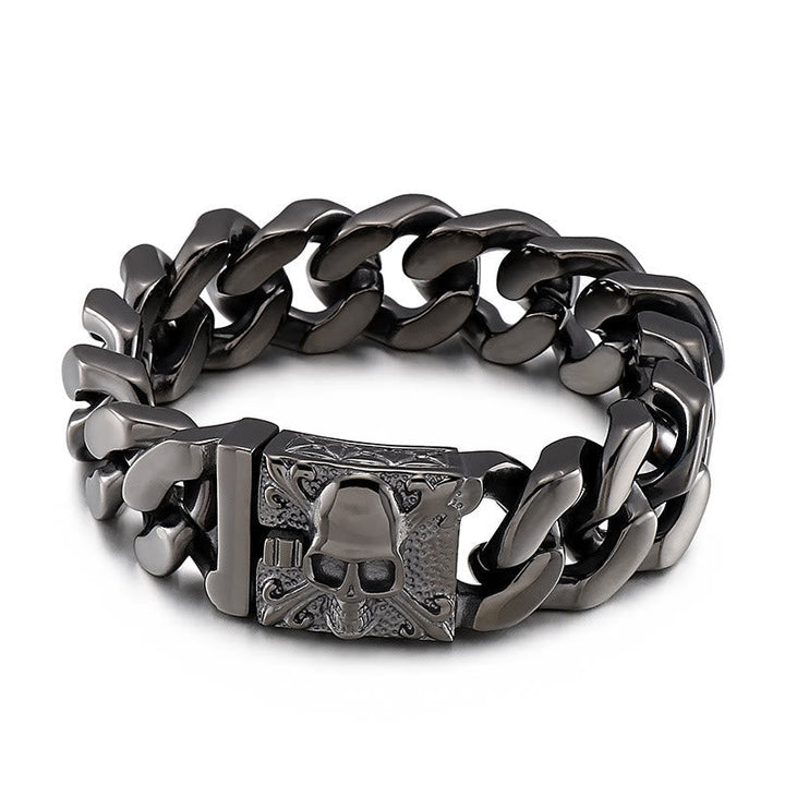 Skull Clasp Cuban Bracelet