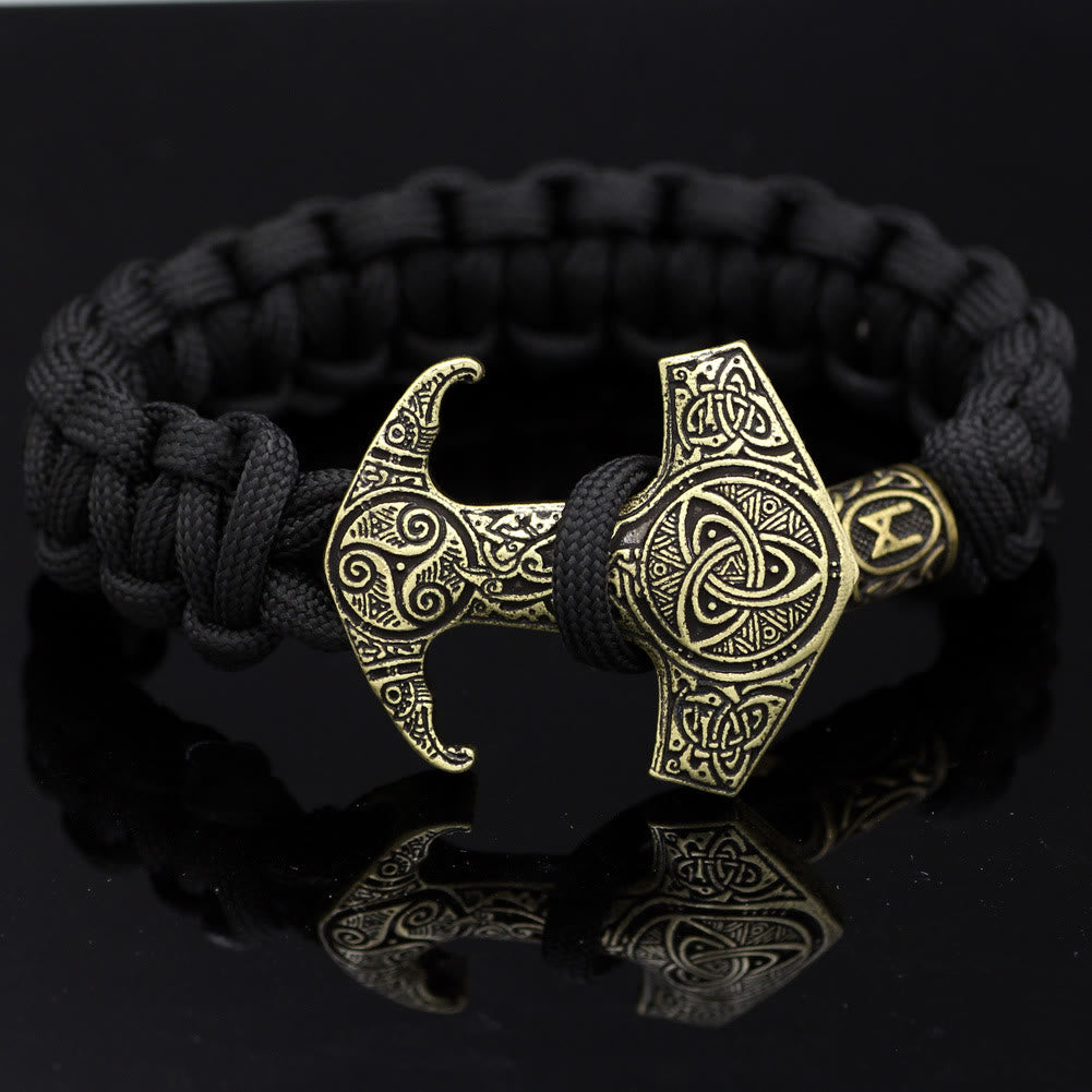 Odin Rune Bead Thor Hammer Mjolnir Bracelet