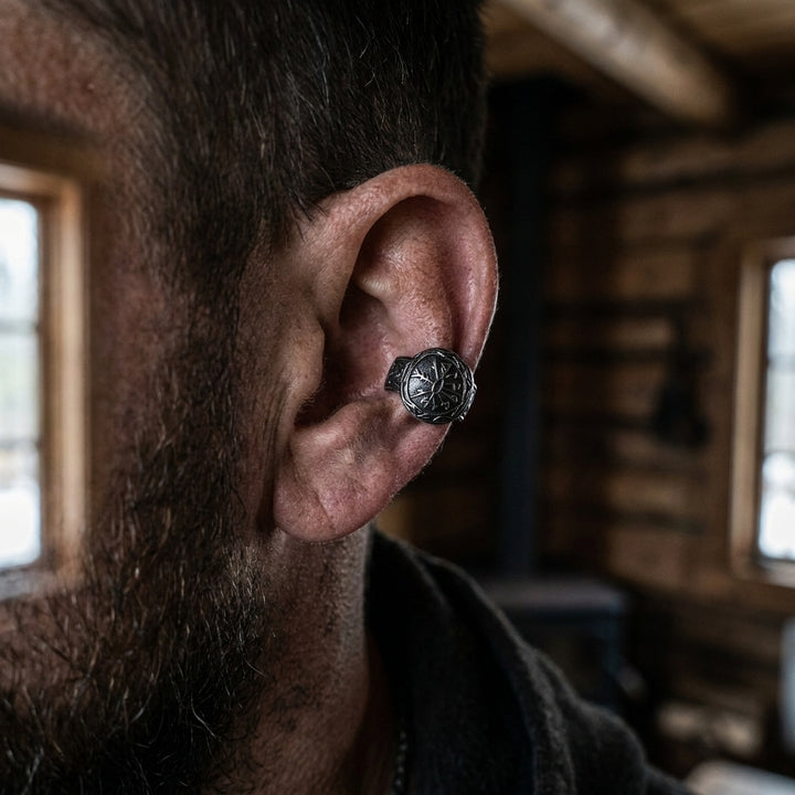 Norse Kraken Tentacle Ear Cuff Earrings — worn