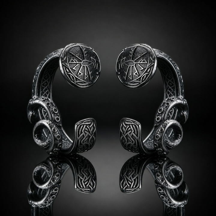 Norse Kraken Tentacle Ear Cuff Earrings