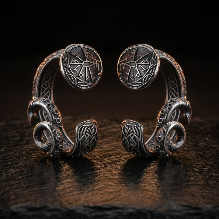 Norse Kraken Tentacle Ear Cuff Earrings — feature